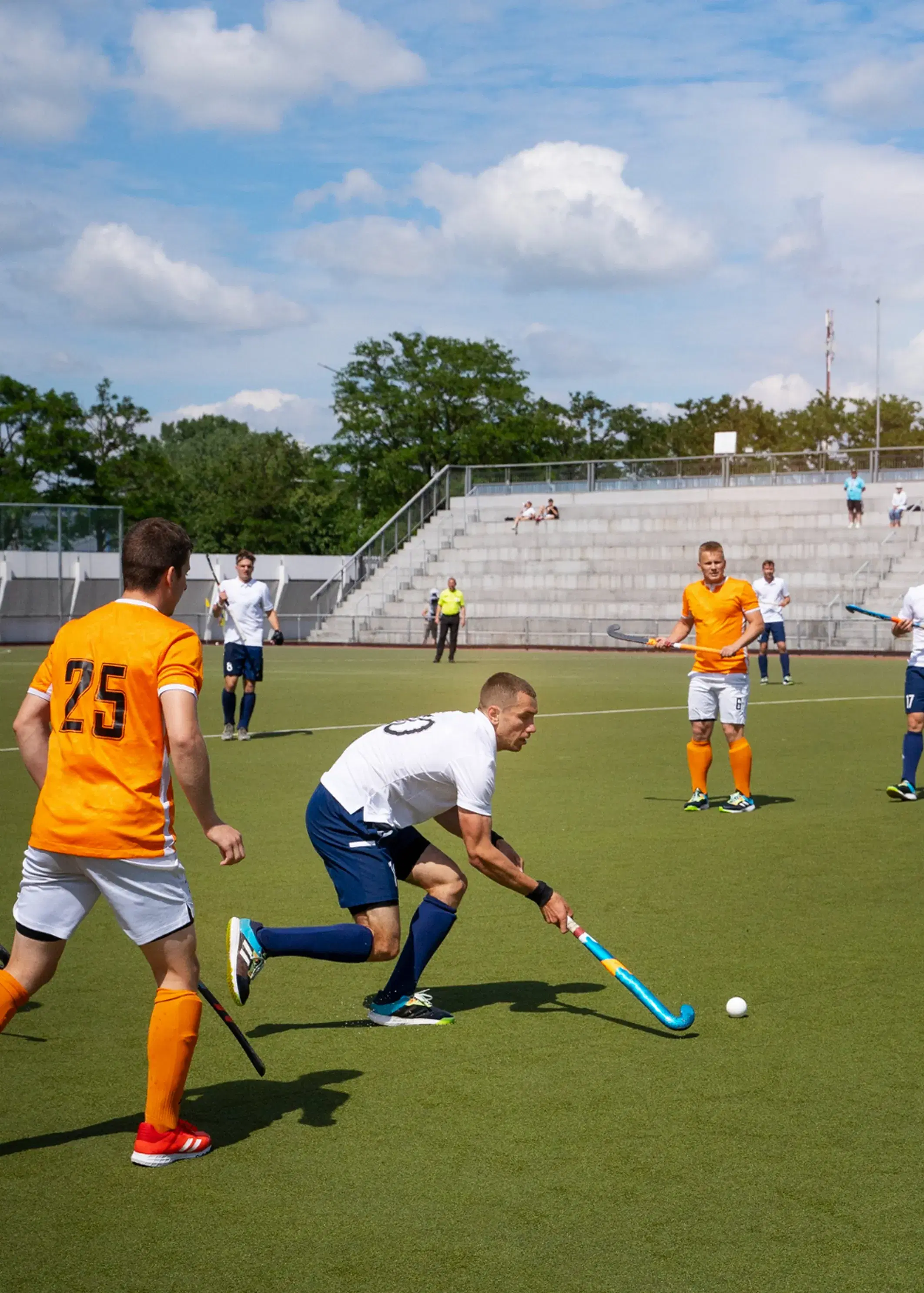 Soccer action shot - young players on young players on field